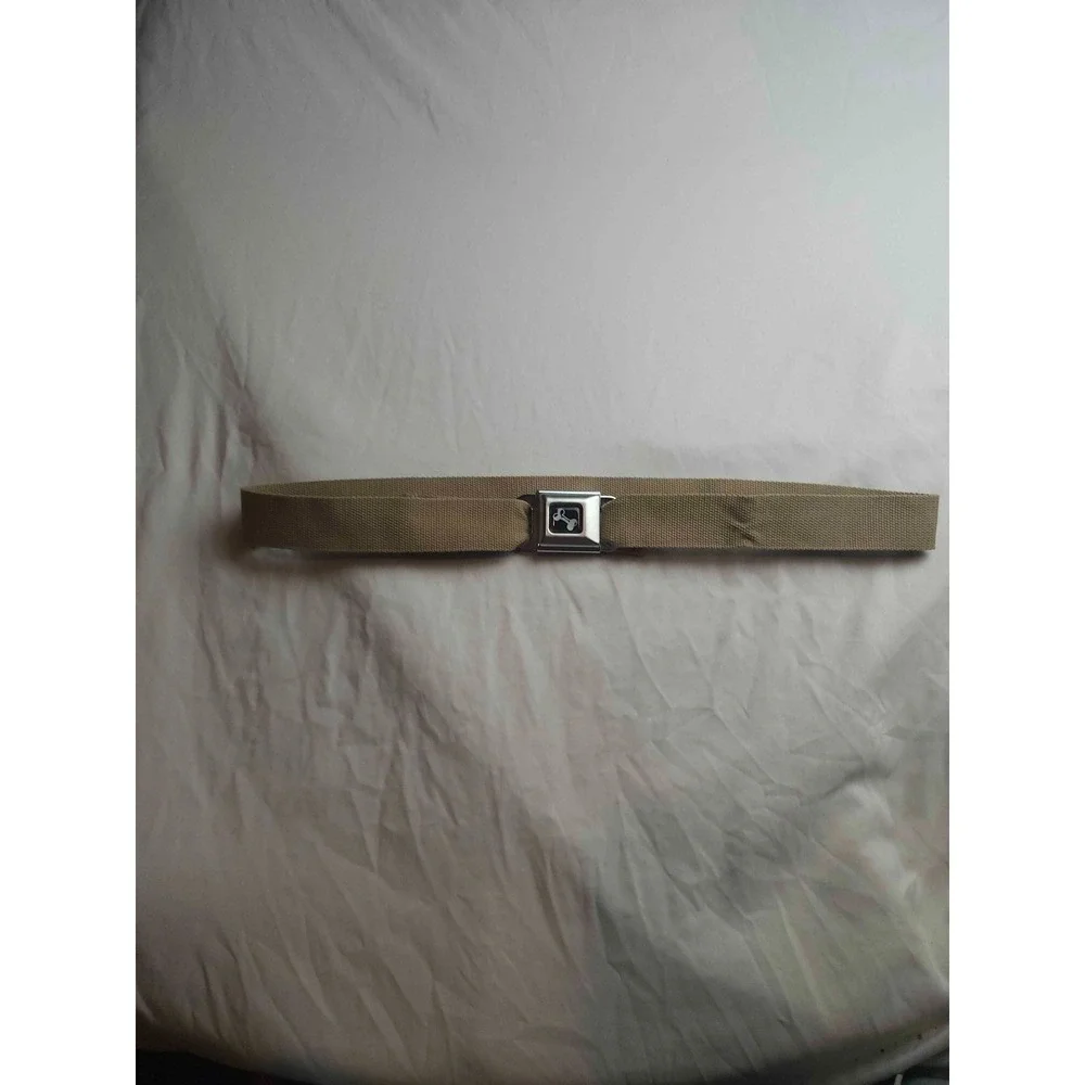 Buckle-Down Dog Collar Small Khaki Green Webbing Bone Seatbelt Metal Clasp